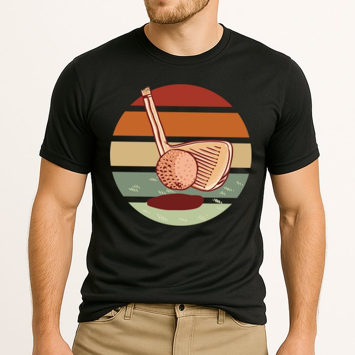 Golf Sunset Retro Cooling Performance Crew T-Shirt