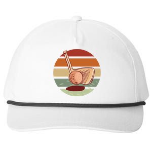 Golf Sunset Retro Snapback Five-Panel Rope Hat