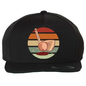 Golf Sunset Retro Wool Snapback Cap