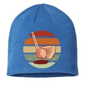 Golf Sunset Retro Sustainable Beanie