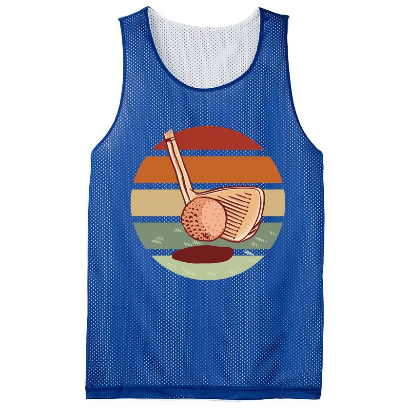 Golf Sunset Retro Mesh Reversible Basketball Jersey Tank