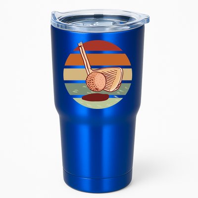 Golf Sunset Retro Tumbler