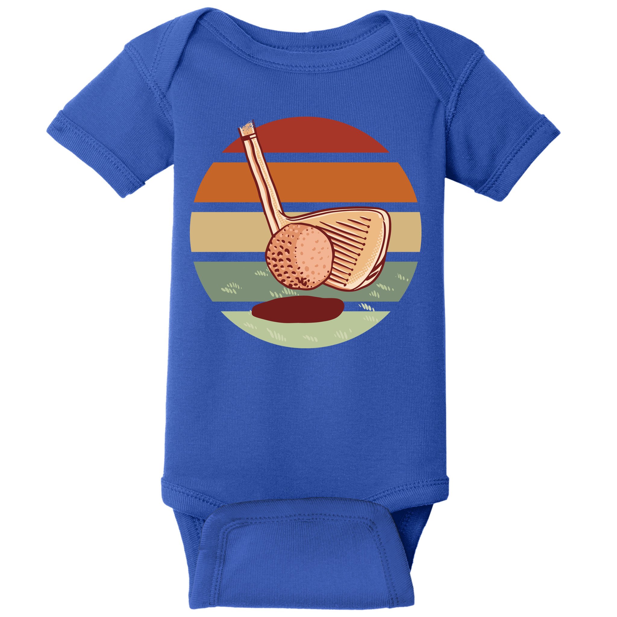 Golf Sunset Retro Baby Bodysuit