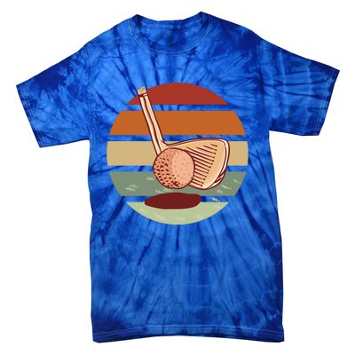 Golf Sunset Retro Tie-Dye T-Shirt