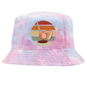 Golf Sunset Retro Tie-Dyed Bucket Hat