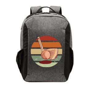 Golf Sunset Retro Vector Backpack