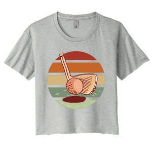 Golf Sunset Retro Women's Crop Top Tee