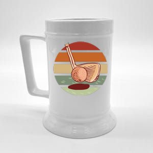 Golf Sunset Retro Beer Stein