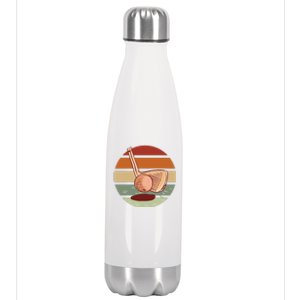 Golf Sunset Retro Stainless Steel Insulated Water Bottle