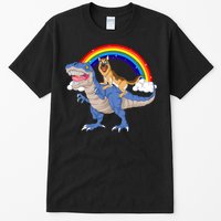 German Shepherd Riding Dinosaur Tall T-Shirt