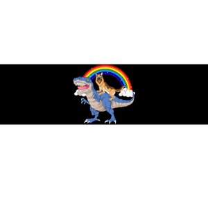 German Shepherd Riding Dinosaur Bumper Sticker