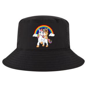 German Shepherd Riding Unicorn Cool Comfort Performance Bucket Hat