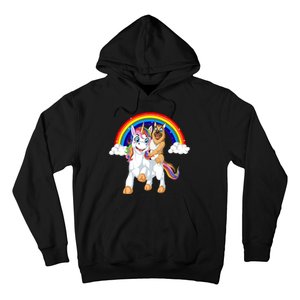 German Shepherd Riding Unicorn Hoodie