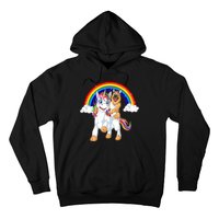 German Shepherd Riding Unicorn Hoodie