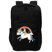 German Shepherd Riding Unicorn Impact Tech Backpack