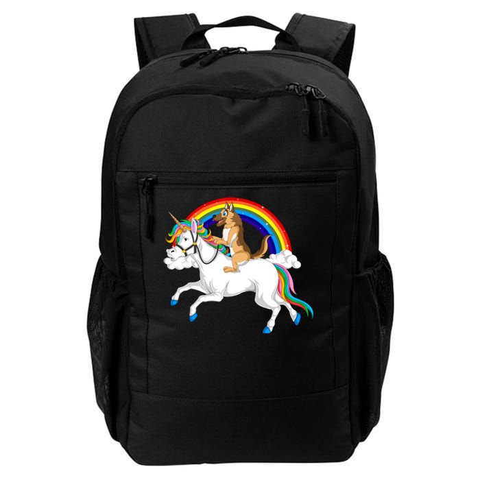 German Shepherd Riding Unicorn Daily Commute Backpack