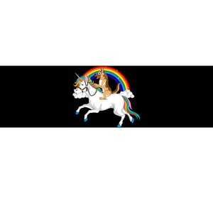 German Shepherd Riding Unicorn Bumper Sticker