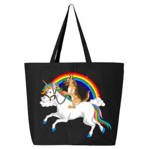 German Shepherd Riding Unicorn 25L Jumbo Tote