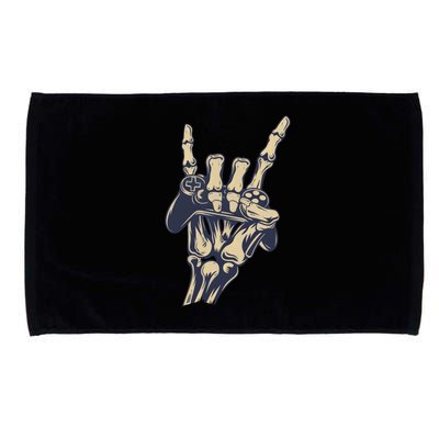 Gamer Skeleton Rock Concert Hand Funny Gift Microfiber Hand Towel