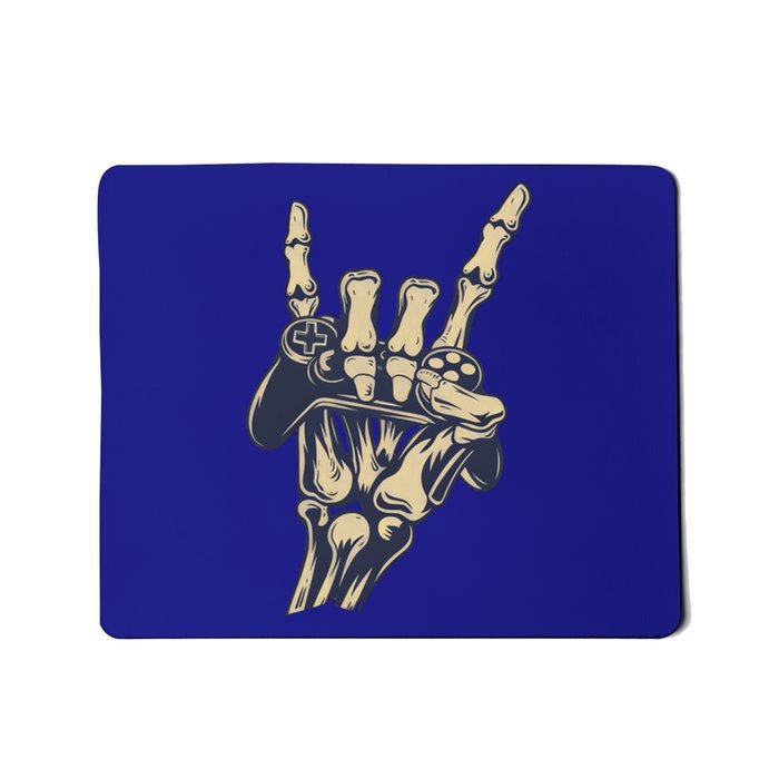 Gamer Skeleton Rock Concert Hand Funny Gift Mousepad