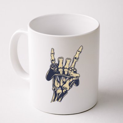 Gamer Skeleton Rock Concert Hand Funny Gift Coffee Mug