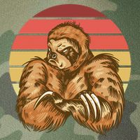 Grumpy Sloth Retro Sunset Legacy Tie Dye Trucker Hat