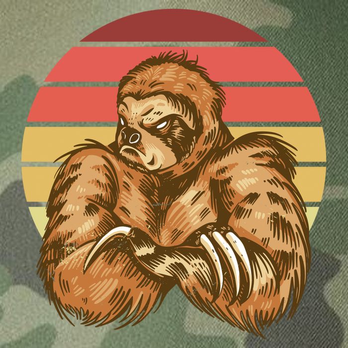 Grumpy Sloth Retro Sunset Legacy Tie Dye Trucker Hat