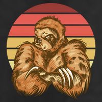Grumpy Sloth Retro Sunset Cool Comfort Performance Bucket Hat