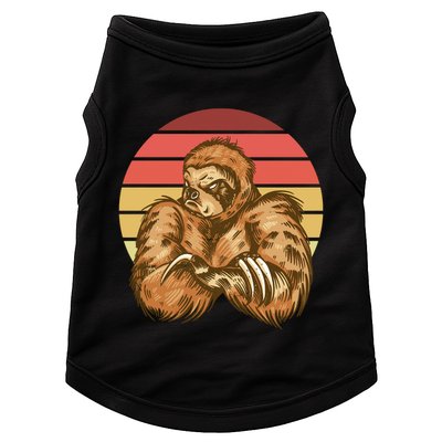 Grumpy Sloth Retro Sunset Doggie Tank