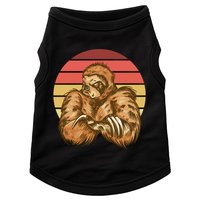 Grumpy Sloth Retro Sunset Doggie Tank