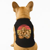 Grumpy Sloth Retro Sunset Doggie Tank