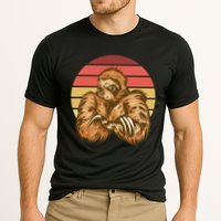 Grumpy Sloth Retro Sunset Performance Shirt