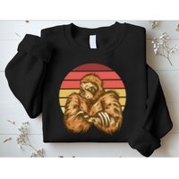 Grumpy Sloth Retro Sunset Sweatshirt