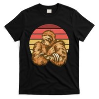 Grumpy Sloth Retro Sunset T-Shirt