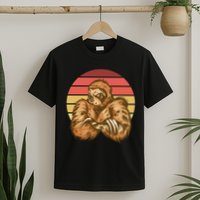 Grumpy Sloth Retro Sunset T-Shirt