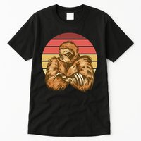 Grumpy Sloth Retro Sunset Tall T-Shirt