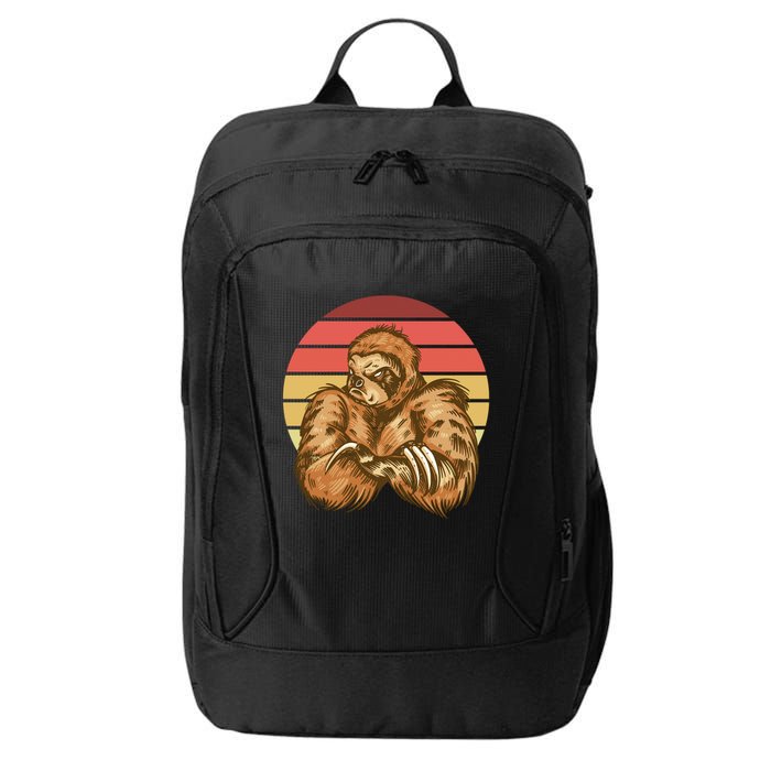 Grumpy Sloth Retro Sunset City Backpack