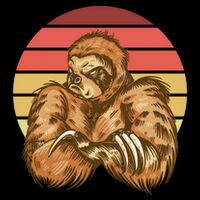 Grumpy Sloth Retro Sunset Impact Tech Backpack