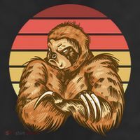 Grumpy Sloth Retro Sunset Adult Drive Performance Visor