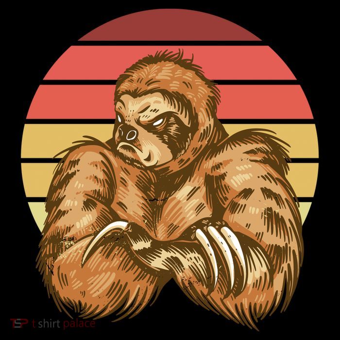 Grumpy Sloth Retro Sunset Toddler Sweatshirt