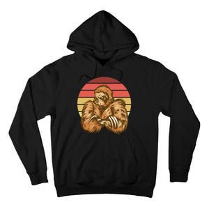 Grumpy Sloth Retro Sunset Tall Hoodie