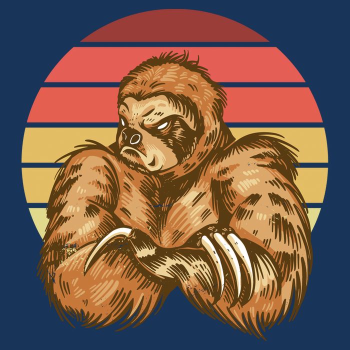 Grumpy Sloth Retro Sunset Infant Baby Jersey Bodysuit