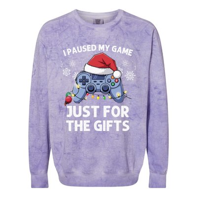 Gamer Santa Red Hat Christmas Gaming Xmas Video Games B.O.Y.S Christmas Pj Colorblast Crewneck Sweatshirt