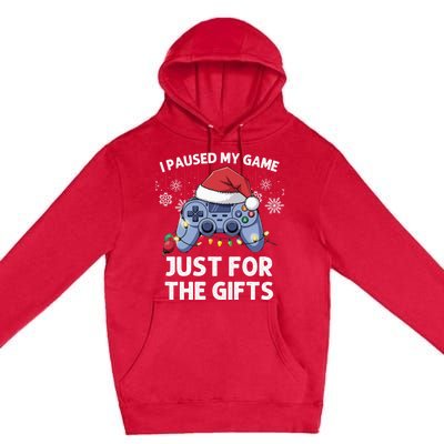 Gamer Santa Red Hat Christmas Gaming Xmas Video Games B.O.Y.S Christmas Pj Premium Pullover Hoodie