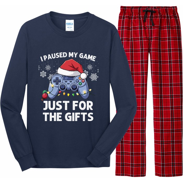 Gamer Santa Red Hat Christmas Gaming Xmas Video Games B.O.Y.S Christmas Pj Long Sleeve Pajama Set