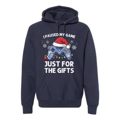 Gamer Santa Red Hat Christmas Gaming Xmas Video Games B.O.Y.S Christmas Pj Premium Hoodie