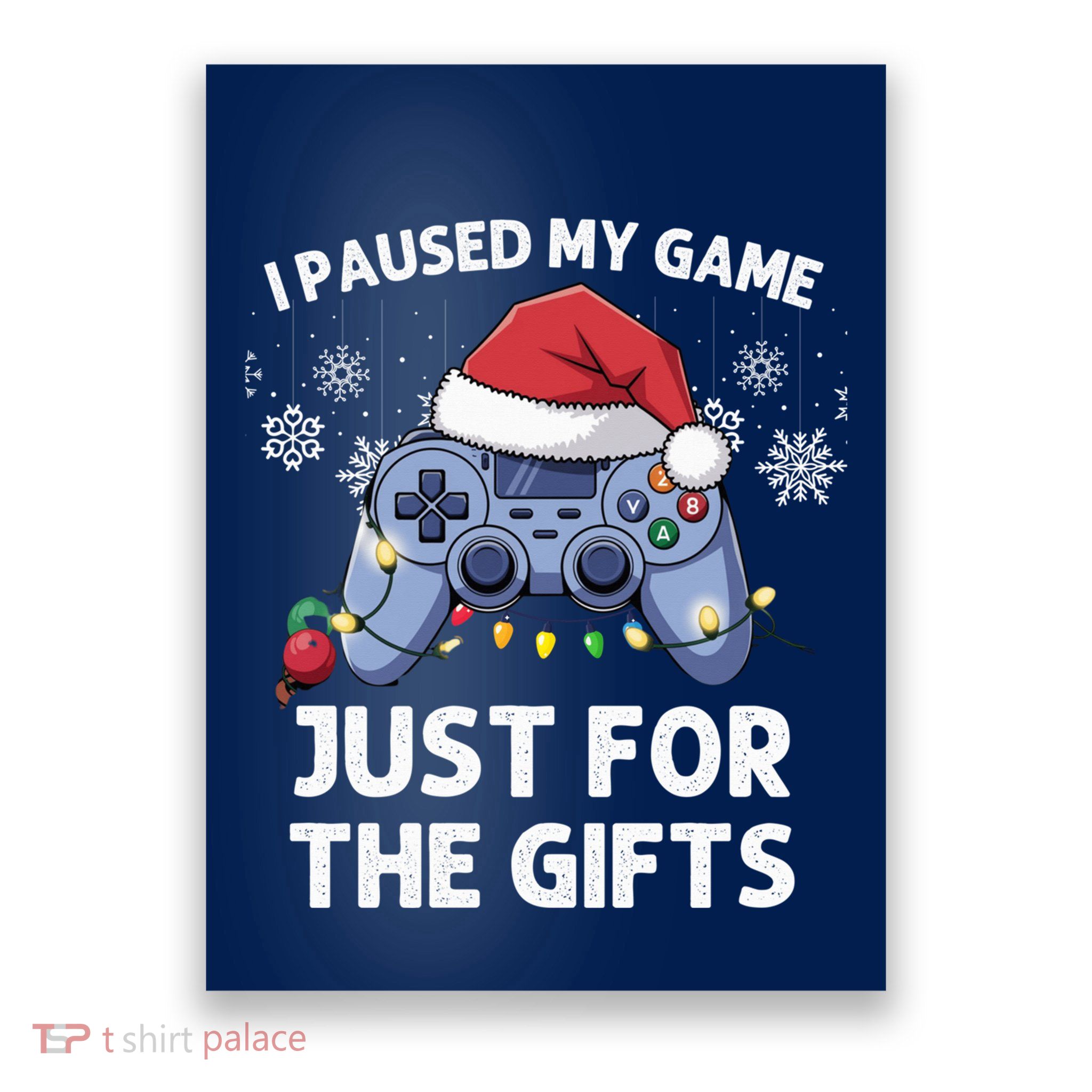 Gamer Santa Red Hat Christmas Gaming Xmas Video Games B.O.Y.S Christmas Pj Poster