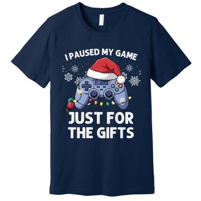 Gamer Santa Red Hat Christmas Gaming Xmas Video Games B.O.Y.S Christmas Pj Premium T-Shirt