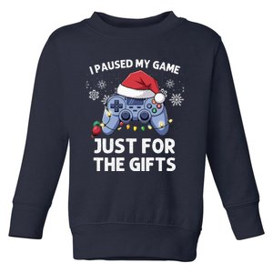 Gamer Santa Red Hat Christmas Gaming Xmas Video Games B.O.Y.S Christmas Pj Toddler Sweatshirt