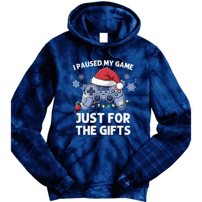 Gamer Santa Red Hat Christmas Gaming Xmas Video Games B.O.Y.S Christmas Pj Tie Dye Hoodie